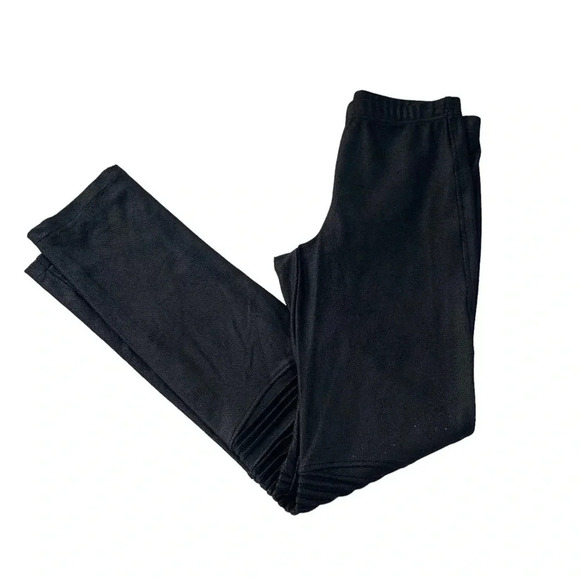 NWT Elan Moto Faux Leather Leggings Pull on Elastic Waist Black Size S - Picture 6 of 9